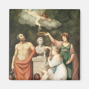 Imã Honrando o busto de Linnaeus