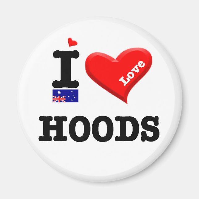 Imã HOODS - I Love (Frente)