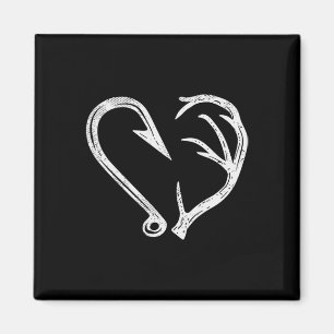 Imã Hook Antler Heart Love Pescar Peixes Caçadores Vea