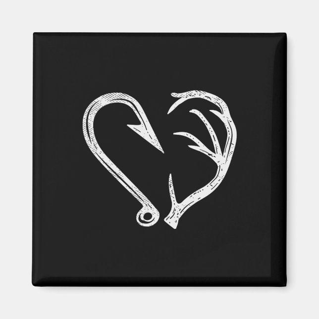 Imã Hook Antler Heart Love Pescar Peixes Caçadores Vea (Frente)