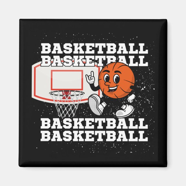 Imã Hoop de Caracteres de Basquete (Frente)