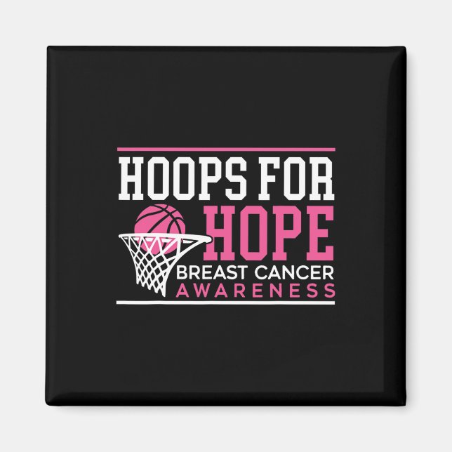 Imã Hoops Para Jogador De Basquete Esperançoso Cancer  (Frente)