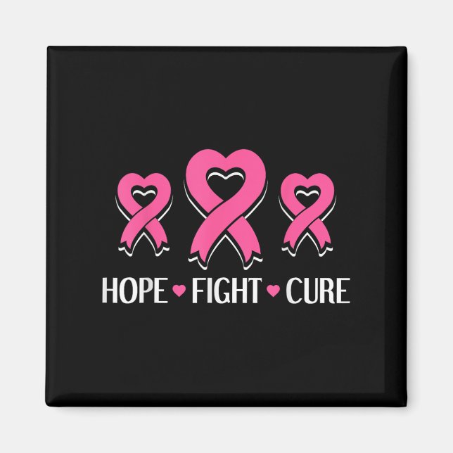 Imã Hope Fight Cure - Mês de consciência do câncer de  (Frente)