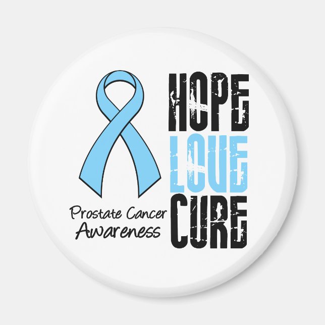 Imã Hope Love Cure Prostate Cancer Ribbon (Frente)