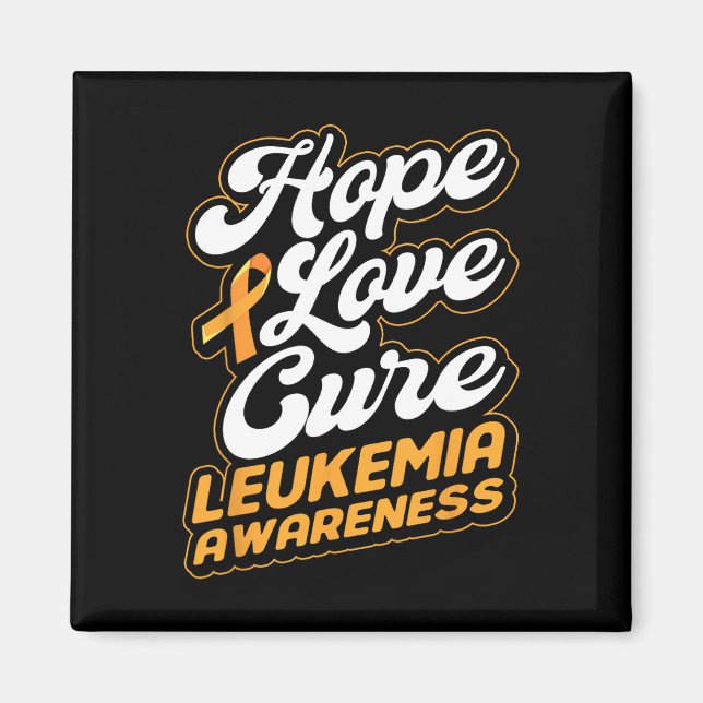 Imã Hope Love Cure Suporte Leucemia Sensibilização Fit (Frente)