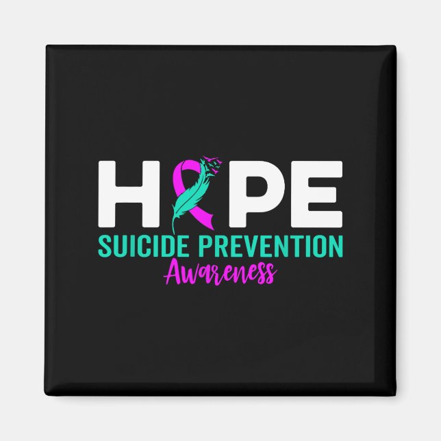 Imã Hope Suicide Prevention Ribbon Depression Suicide  (Frente)