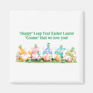 Imã "Hoppy" Ano Leap Páscoas Gnomos Bunnies Sapos Ovos