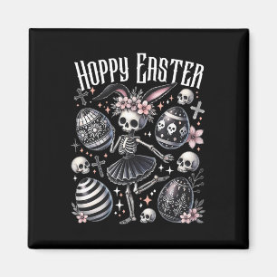 Imã Hoppy Easter Bunny Skeleton Dançando Páscoa assust