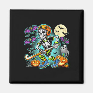 Imã Hóquei de Campo de Esqueleto de Halloween