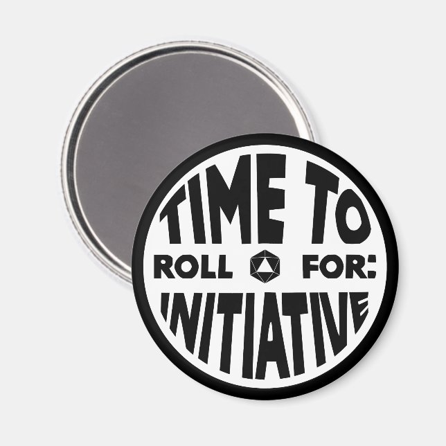 Imã Hora de Rolar para Iniciativa (Front/Back)