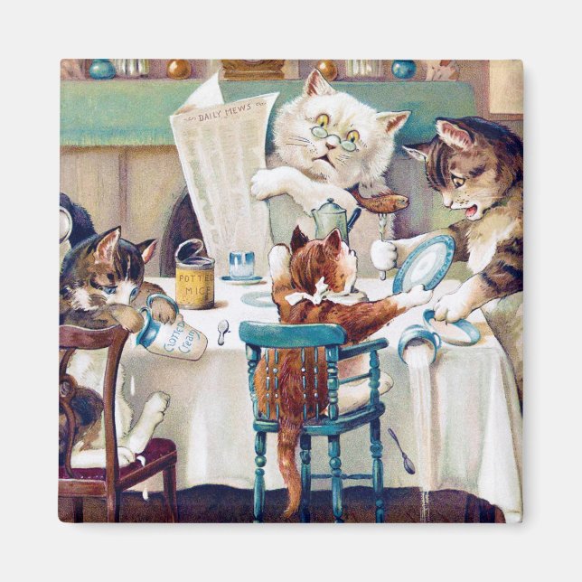 Imã Hora do Café da Gata, Louis Wain (Frente)