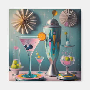 Imã Hora do Cocktail Futurístico do meio século