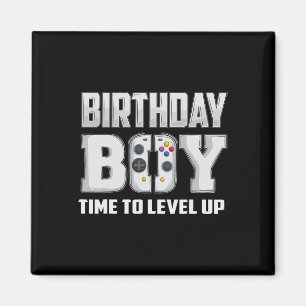 Imã Hora do Menino Subir de Level Video Game Aniversár