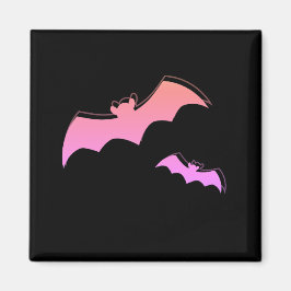 Imã Hora dos Morcegos - Pop de Abstrato, rosa e roxo