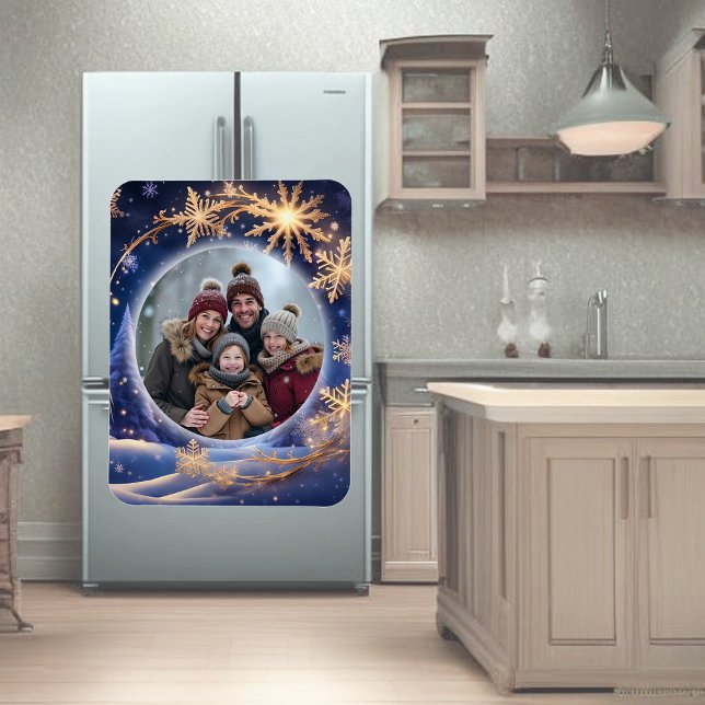 Ímã Hora mágica de Natal - Flocos de neve ouro, foto (Criador carregado)