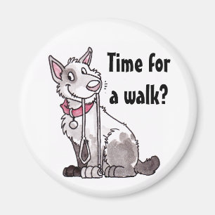 Imã Hora para uma caminhada? Ímã do cão