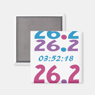 Imã Hora personalizada para a maratona 26.2 executando