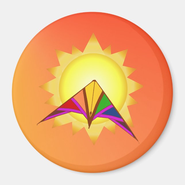 Imã Horário de Verão, Kite Magnet (Frente)