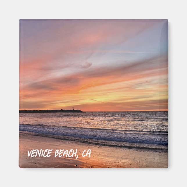 Imã Horário do ouro do Sunset - Venice Beach, CA (Frente)