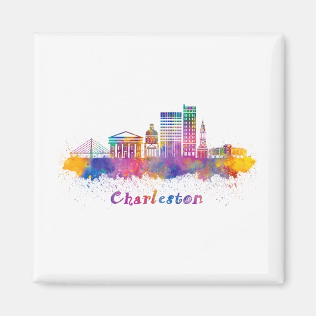 Imã horizonte charleston acuarela (Frente)