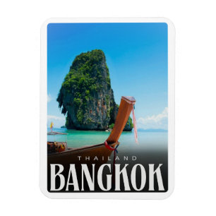 Ímã Horizonte da cidade de Bangkok retrô - presentes d