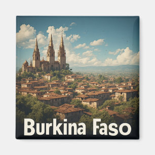 Imã Horizonte da Paisagem Cênica e Aldeia do Burkina F