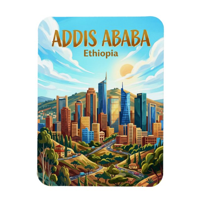 Ímã Horizonte de Addis Abeba Etiópia (Vertical)