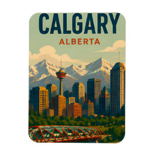 Ímã Horizonte de Calgary Canadá Montanhas Rochosas Via