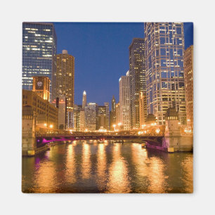 Imã Horizonte de Chicago, Illinois, e Rio Chicago em