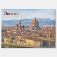 Horizonte de Florença em Aquarela