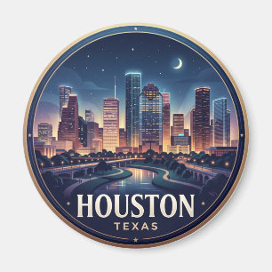 Imã Horizonte de Houston à Noite Texas