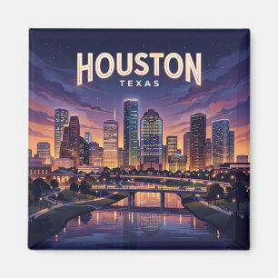 Imã Horizonte de Houston à Noite Texas