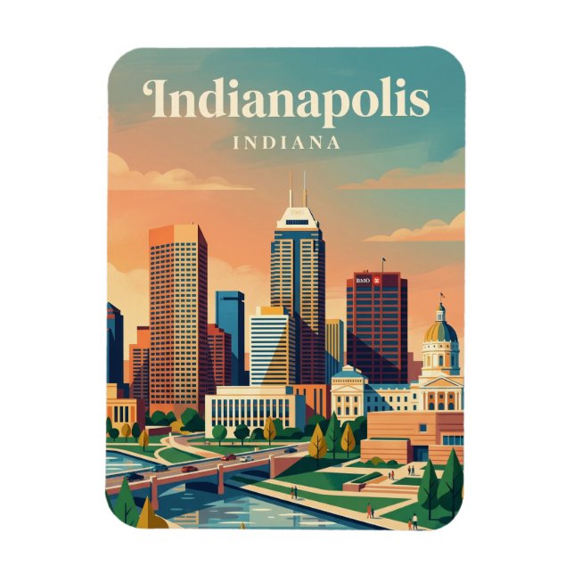 Ímã Horizonte de Indiana (Vertical)
