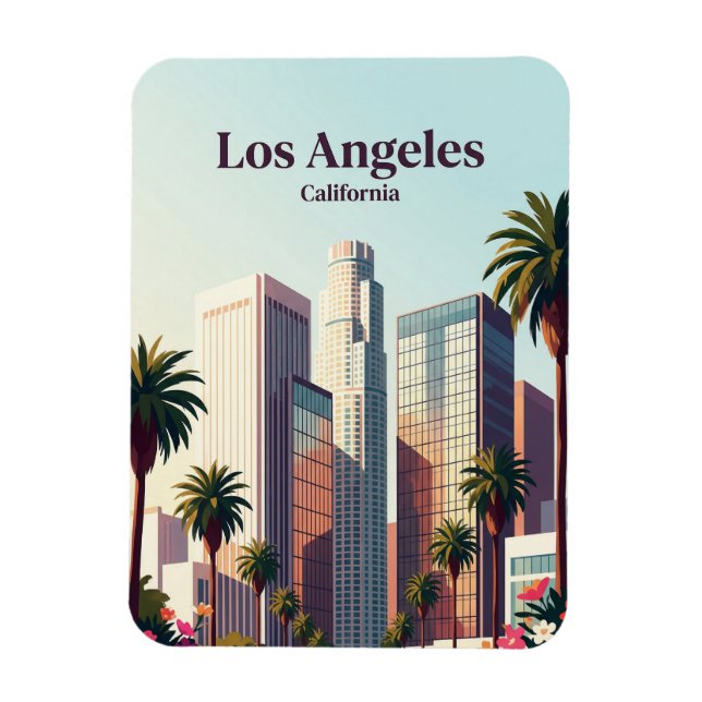 Ímã Horizonte de Los Angeles Central Califórnia (Vertical)