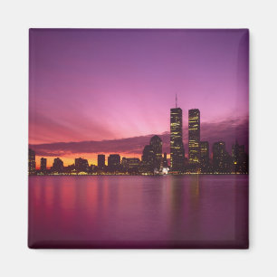 Imã Horizonte de Manhattan e Rio Hudson, Nova York,