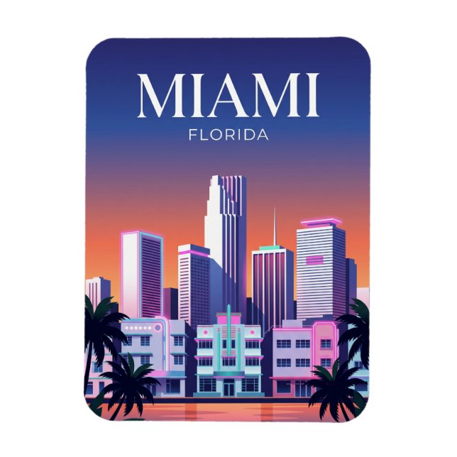 Ímã Horizonte de Miami EUA (Vertical)