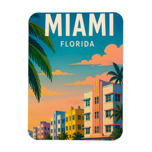 Ímã Horizonte de Miami Florida à Beira-Mar Tropical