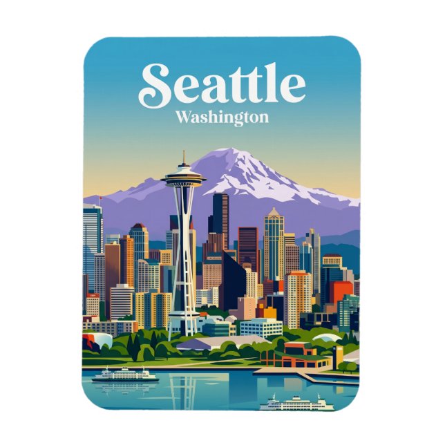 Ímã Horizonte de Seattle EUA (Vertical)