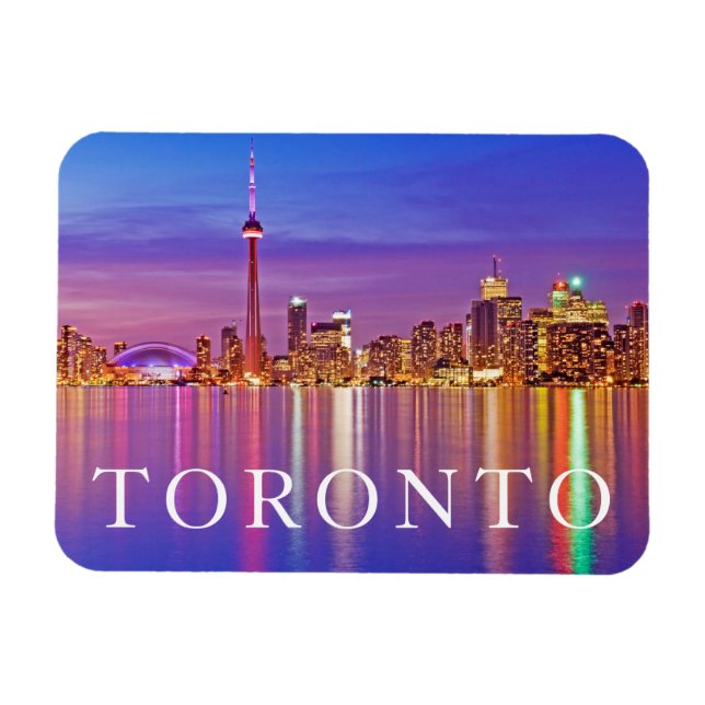 Ímã Horizonte de Toronto ao Crepúsculo (Horizontal)