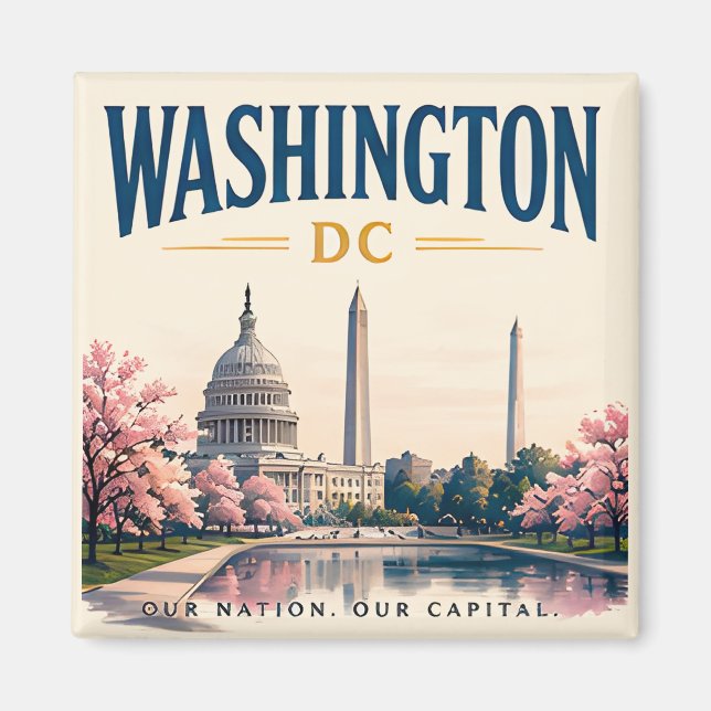 Imã Horizonte Histórico de Washington DC (Frente)