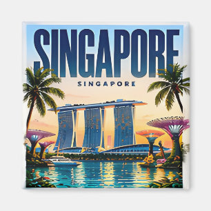 Imã 🌇 Horizonte Moderno de Singapura Estilo Urbano 🌇