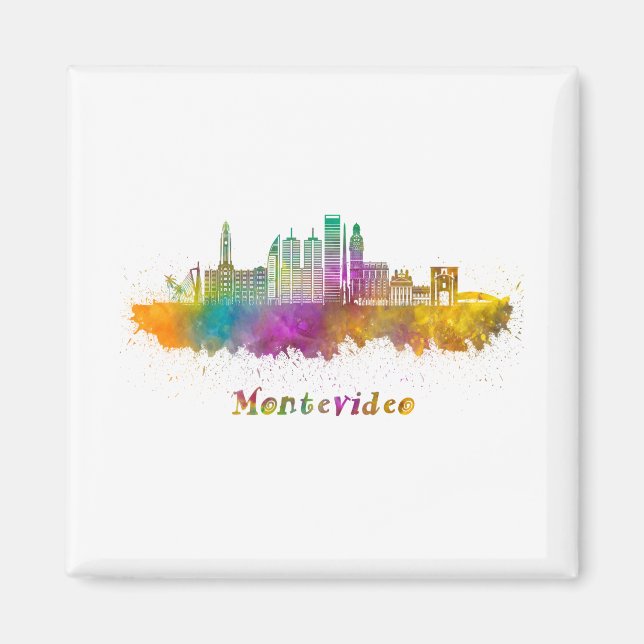 Imã horizonte montevideo acuarela (Frente)