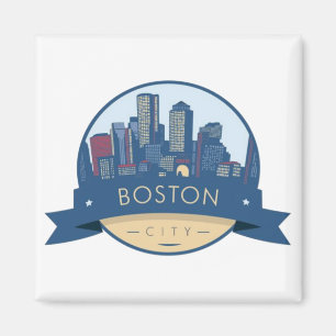 Imã Horizonte urbano da cidade de Boston, horizonte de