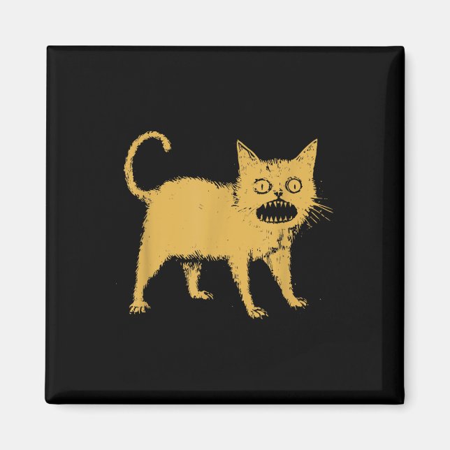 Imã Horrível Gato Japonês (Frente)