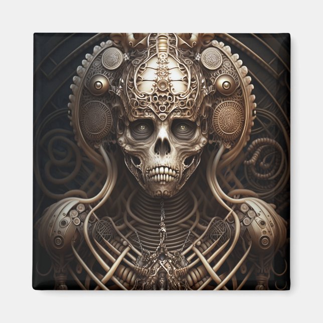 Imã Horror do Esqueleto Monstro do Crânio (Frente)