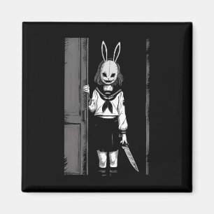 Imã Horror Garota Cerradora Bunny Mask Slasher Hallowe
