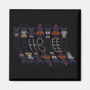 Imã Horror Spooky Stick Cross Halloween Monstros