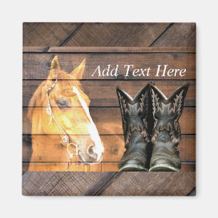 Imã Horse Cowboy Boots Conselho Russo de Celeiro