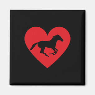 Imã Horse Heart Horseback Equestrian Riding Girls