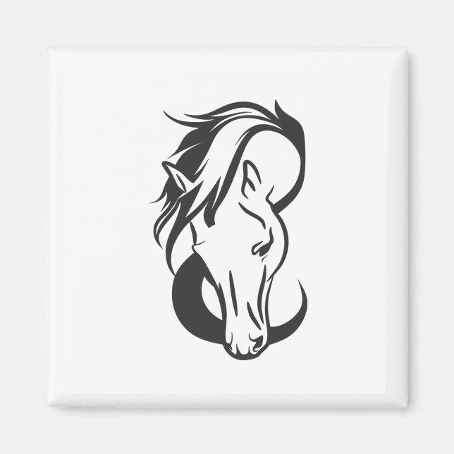 Imã Horse portrait, (Frente)